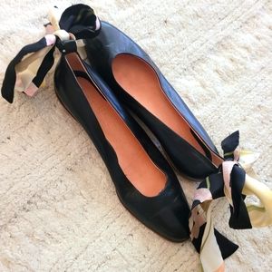 Salvatore Ferragamo ribbon tie flats